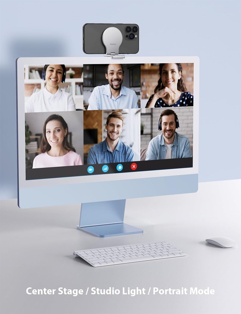 Stouchi حامل كاميرا الاستمرارية لجهاز iMac، حامل كاميرا ويب متوافق مع شاشة الكمبيوتر المكتبي مع Mag-Safe - Image 4
